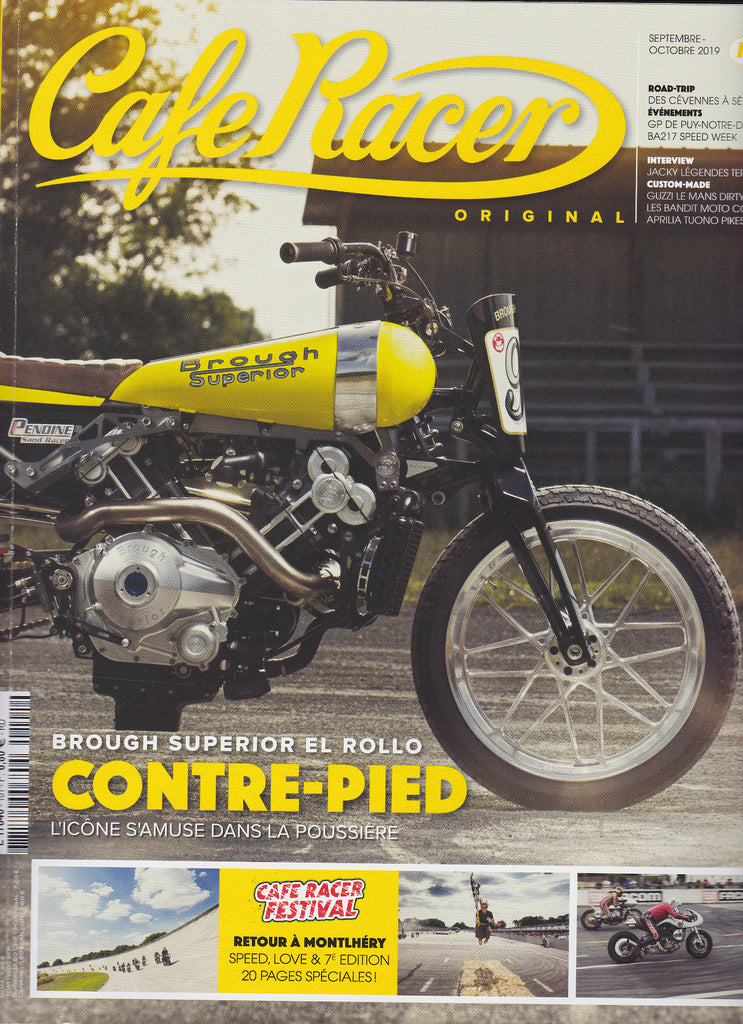 la une de muagazine papier cafe racer magazine